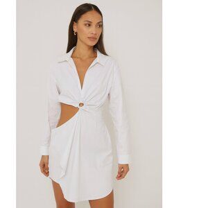NWT ASOS Aria Cove cut out ring detail shirt dress Size 12